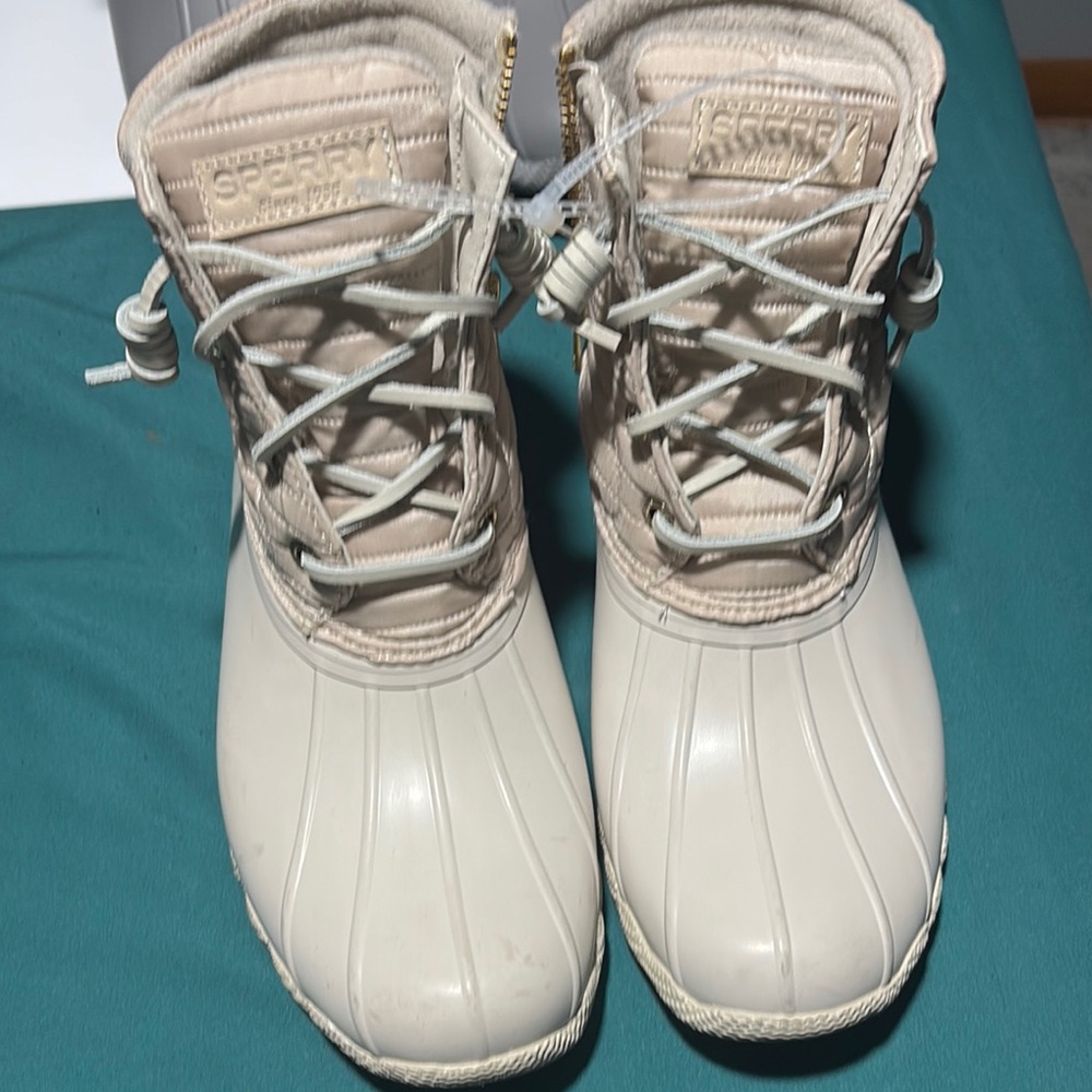 Sperry Beige Waterproof Boots